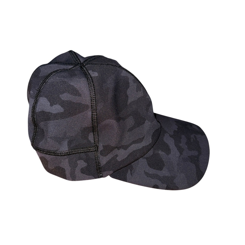 Lululemon License to Train Hat Womens S/M Pre-Owned Charcoal Camo Stretch Cap - Picture 5 of 8